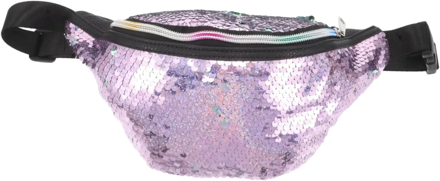 VALICLUD Mermaid Sequin Fanny Pack Crossbody Bag for Women Sling Bag Belt Purse