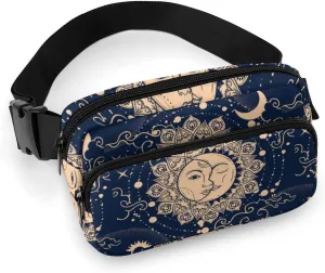 Vintage Boho Fanny Packs for Women Men Unisex Fashion Sling Bag Waist Packs Pouch with Adjustable Strap, Belt Bags Crossbody Bags for Travel Running Hiking