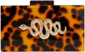 Women Acrylic Evening Clutch Purse Unique Snake Pattern Marble Handbag Party Banquet Cocktail Shoulder Bag