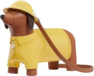 Women Dog Shaped Crossbody Shoulder Bag Handbag PU Leather Unique Novelty Dog Shaped Purse
