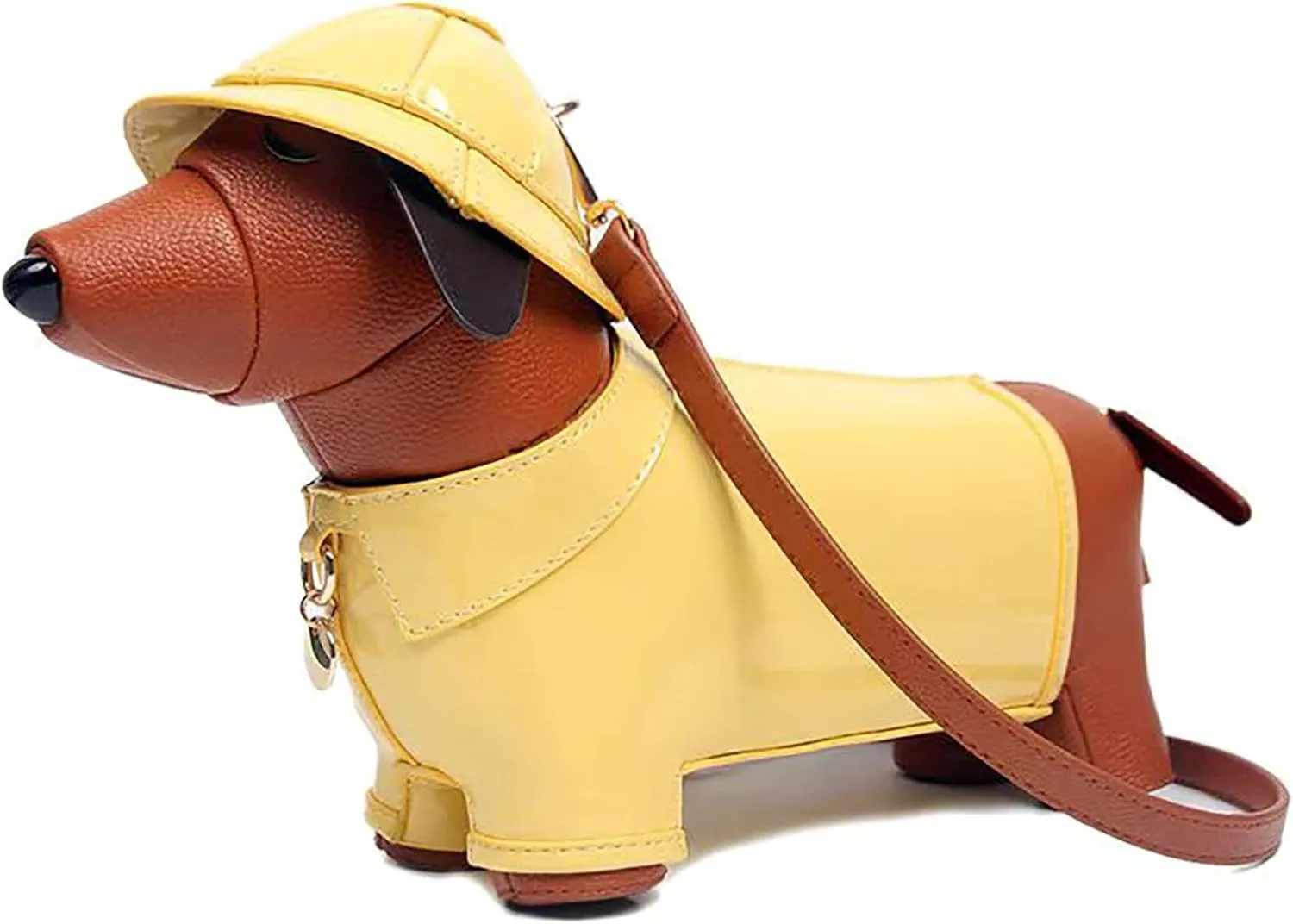 Women Dog Shaped Crossbody Shoulder Bag Handbag PU Leather Unique Novelty Dog Shaped Purse