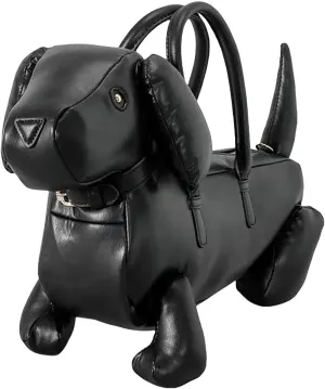 Women Dog Shaped Crossbody Shoulder Bag Handbag PU Leather Unique Novelty Dog Shaped Purse