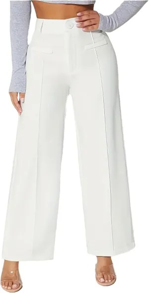 Women's High Waist Pants Trendy Drape Straight Dress Pants Fall Casual Wild Long Trousers Comfy High-end Pants