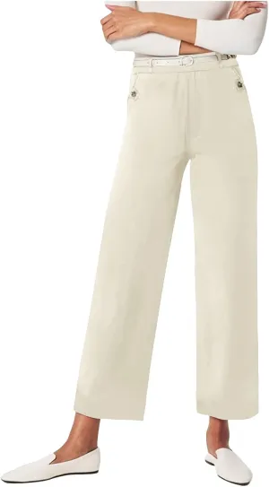 Women's Linen Summer Casual Loose Palazzo Pants Low Waist Baggy Stretchy Slim Fit Palazzo Pants Business Work