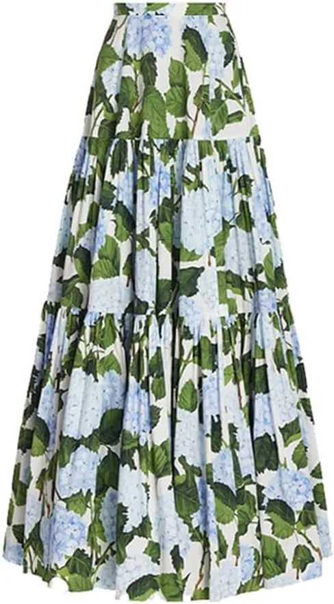 Women's One Piece Swimsuit with Cover Up Wrap Skirt Retro Floral Bathing Suits with Sarong Set