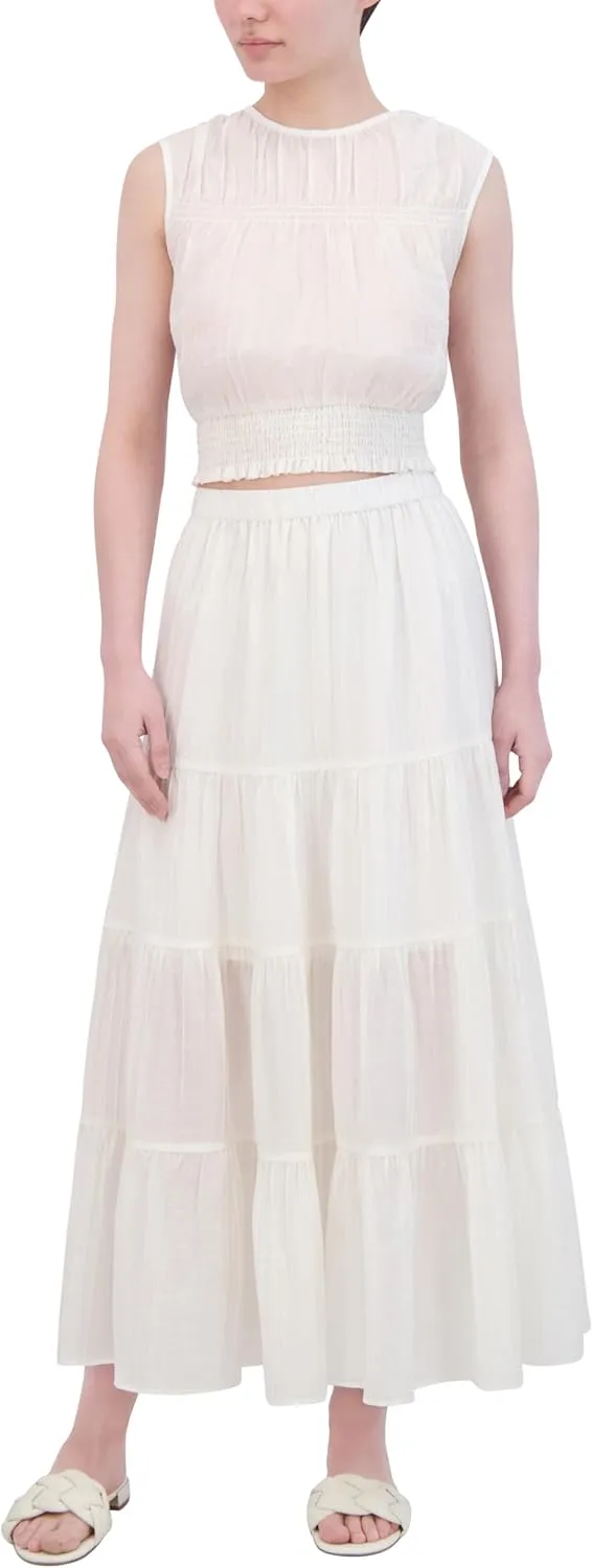 Women's Shirred Maxi Skirt
