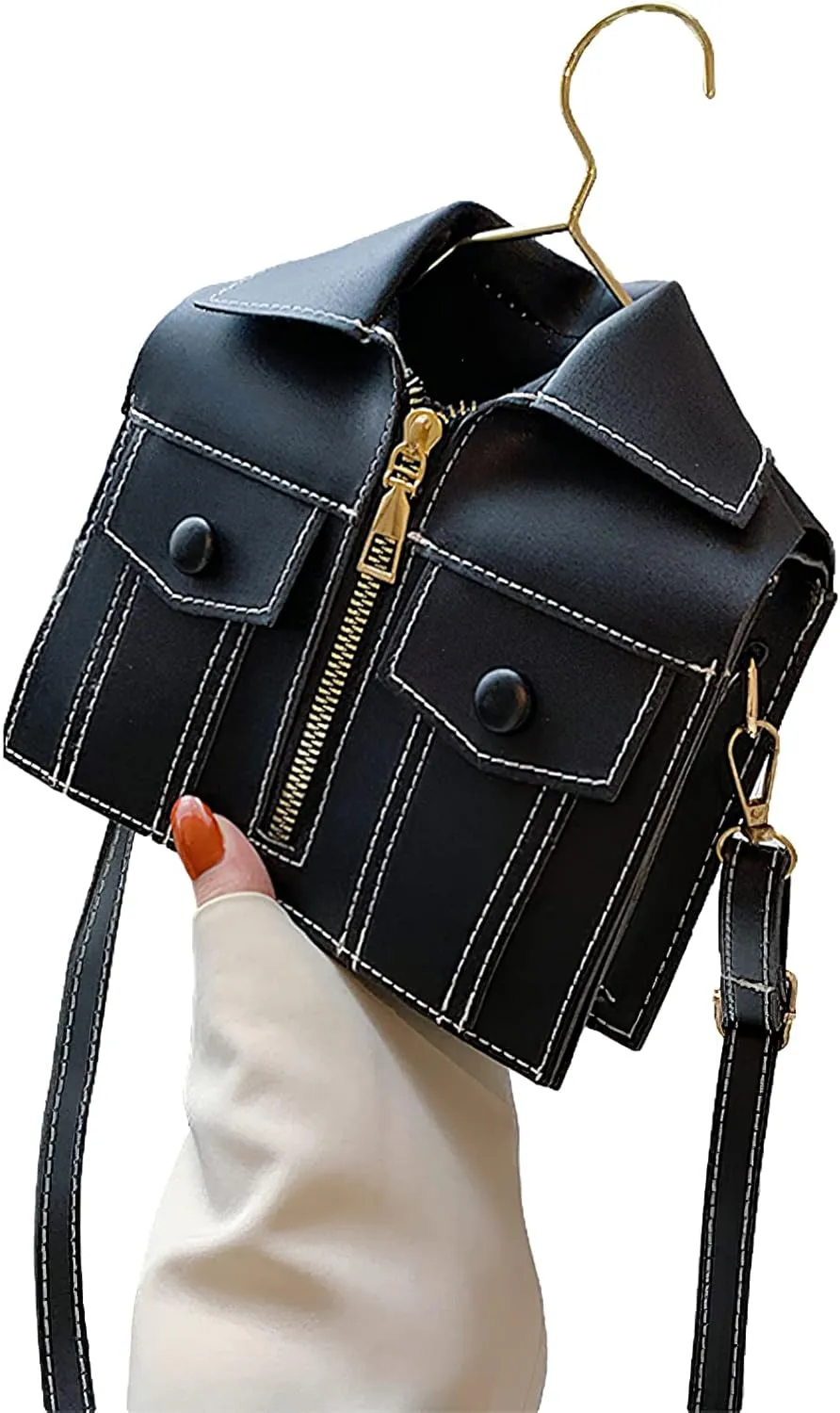 Women's Shirt-Shaped Purse Novelty Shoulder Bag Unique Clutch Handbag Funny Leather Crossbody Tote Satchel