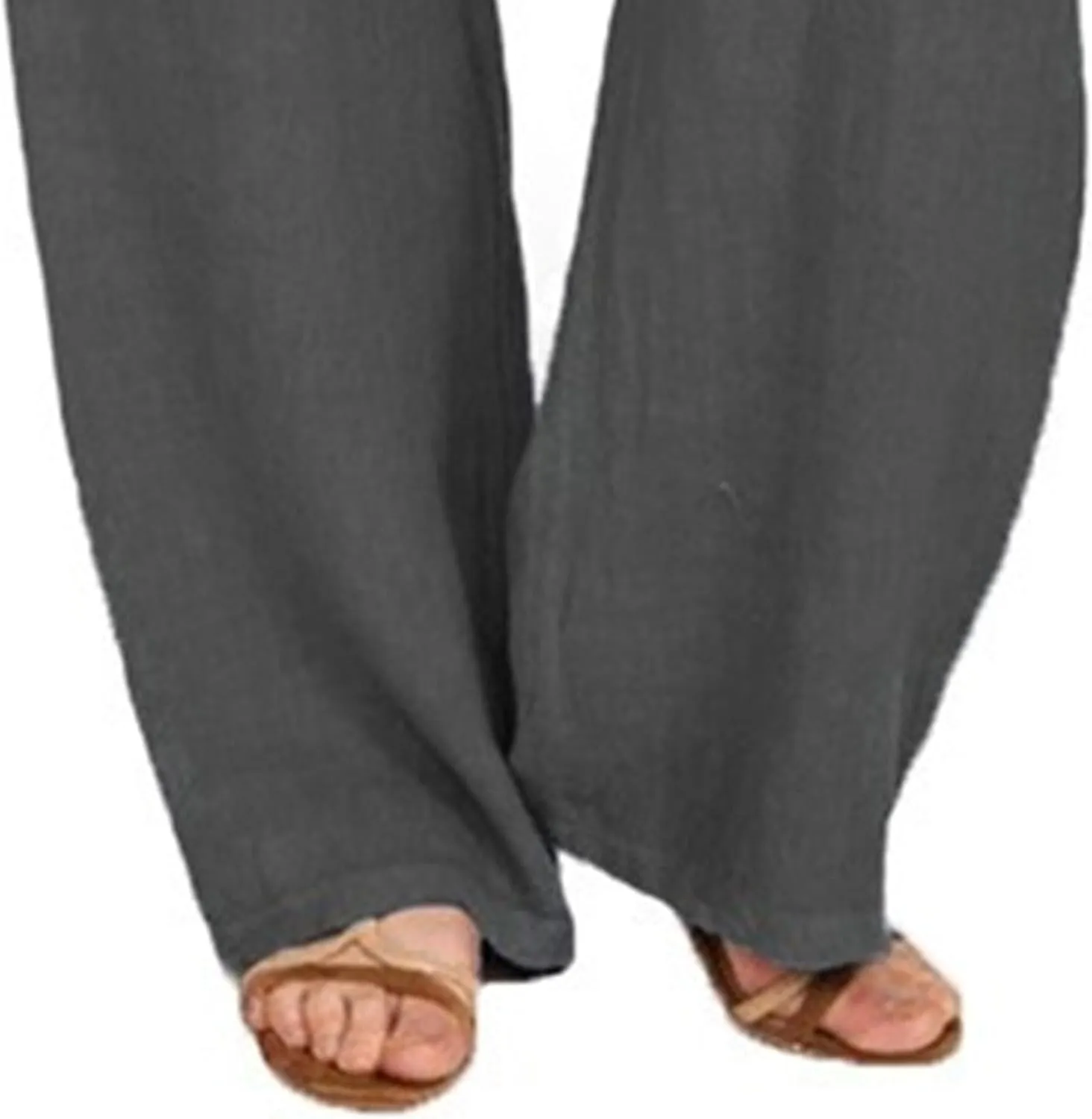 Women's Summer Drawstring Waist Wide Leg Loose Palazzo Pant 2025 Casual Lounge Beach Trendy Pants with Pockets