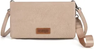 Wrangler Womens Wristlet Wallet RFID Blocking Bifold Clutch Credit Card Holder Purse with Crossbody Strap