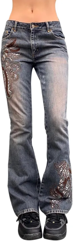 Y2k Boyfriend Cargo Jeans Women Baggy Denim Pants High Waist Wide Leg Casual Loose Grunge Denim Trousers Streetwear
