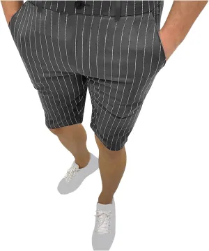 Zeiyignr Men's Striped Casual Dress Work Shorts with Pockets Light Weight Stretch Slim Fit Quick Dry Golf Shorts for Men
